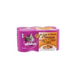 Whiskas Terrines 2 Lapin+2 Agneau+2 Volailles Bte1/2X6 2.4Kg