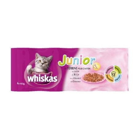 Whiskas Chaton Canard Volaille Boeuf Lapin 4X1/2 1.6Kg