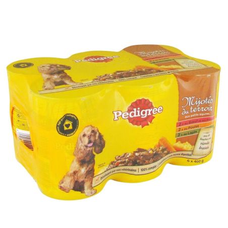 Pedigree Boites Pour Chiens Moyens Et Grands Aux Viandes : Les 6 De 400 G