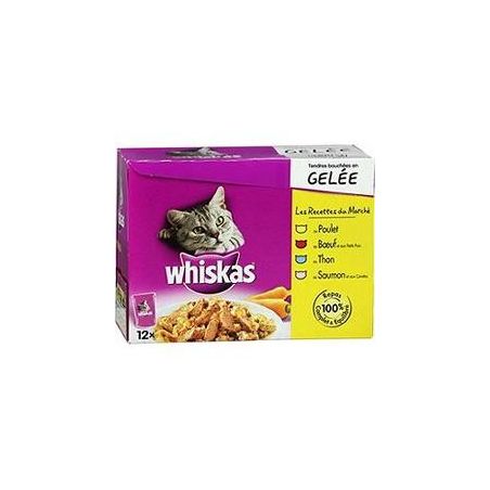 Whiskas Pâtée Pour Chat Assortiments : Les 12 Sachets De 100 G