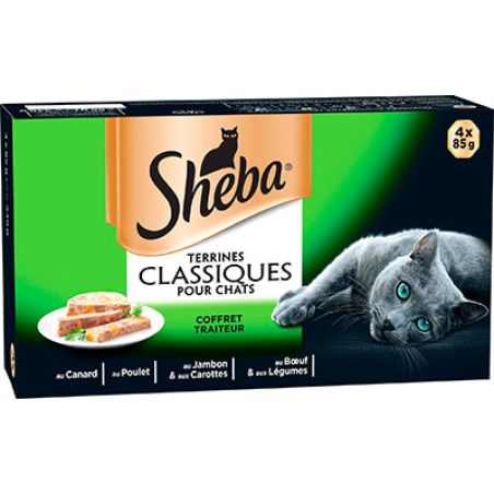 Sheba Coffret Terrine Primeur Barquettes 4X85G