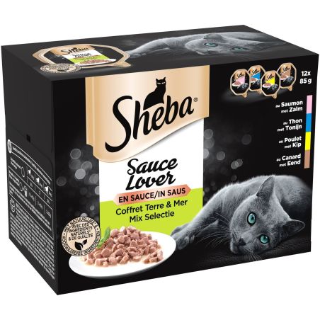 Sheba Barquettes Pour Chats Adultes Aux Viandes Et Poissons : Les 12 De 85 G
