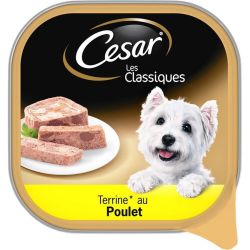 César Pâtée Pour Chien Au Poulet : La Barquette De 300G