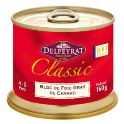 Delpeyrat Boite 160G Bloc Foie Gras Canard Classic