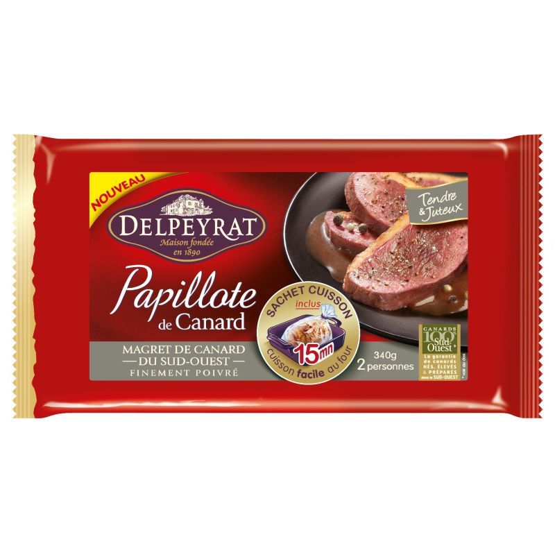 Delpeyrat Magret Cnd Poivre Papilot 340G