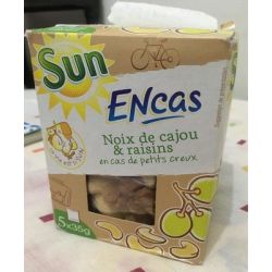 Sun Encas Cajou Raisins 175G