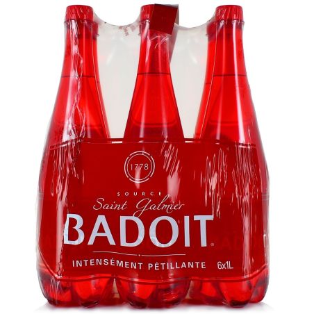 Badoit Eau Gazeuse Rouge : Le Pack De 6 Bouteilles D'1L