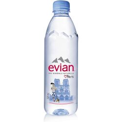 Evian Eau Minerale Naturelle City Bottle Paris 50Cl