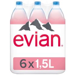 Evian Eau Minérale Naturelle : Le Pack De 6 Bouteilles D'1,5L