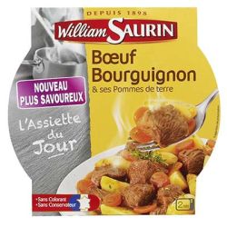 William Saurin Plat Cuisiné Bœuf Bourguignon : L'Assiette De 300 G