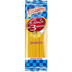 Lustucru Pâtes Spaghetti Al Dente En 3 Minutes : Le Paquet De 500 G