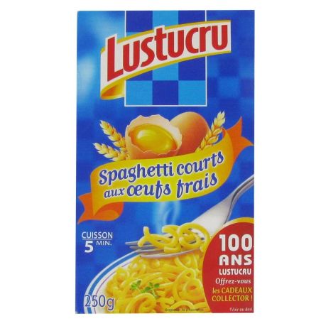 Lustucru Pâtes Spaghetti Courts : La Boite De 250 G