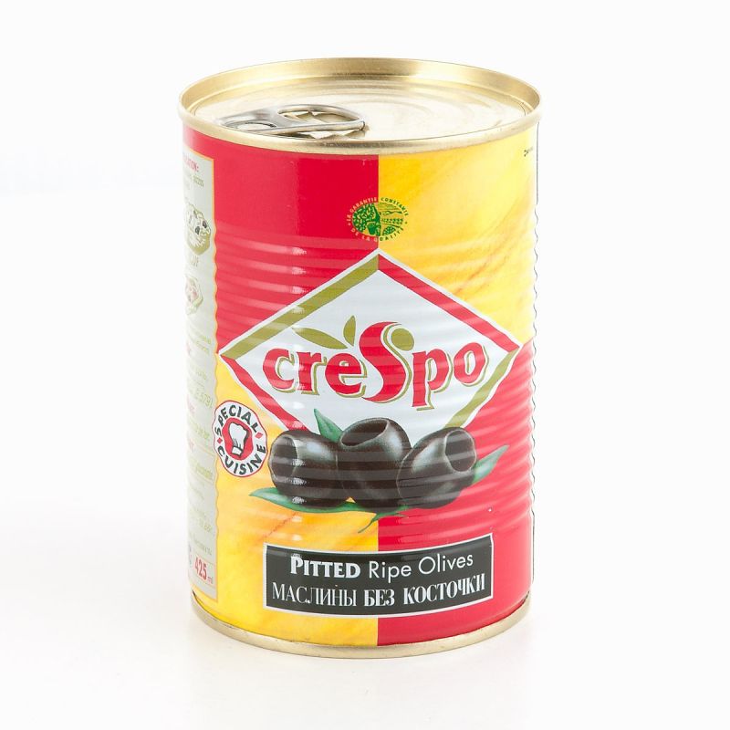 Crespo Olives Noires Dénoyautées : La Boite De 180 G Net Égoutté