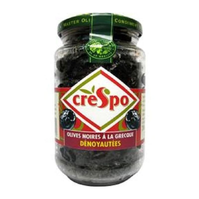 Crespo Olives Noires Dénoyautées : Le Bocal De 90G