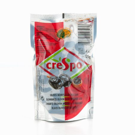 Crespo Olives Noires À La Grecque Sachet 125G