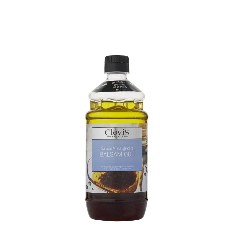 Clovis France Vinaigrette Balsamique & Huile D'Olive Sans Sucre Ajouté : La Bouteille De 550 Ml