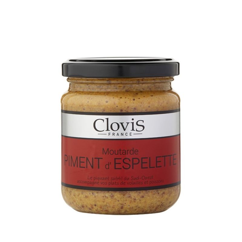 Clovis France Moutarde Au Piment D'Espelette : Le Pot De 200G