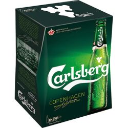 Carlsberg Bière Blonde 5° : Le Pack 6 Bouteilles 250 Ml