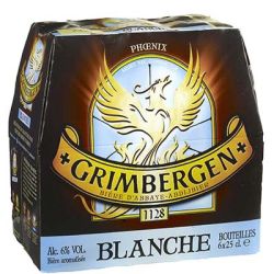 Grimbergen Bière Blanche 6% : Le Pack De 6 Bouteilles 25Cl