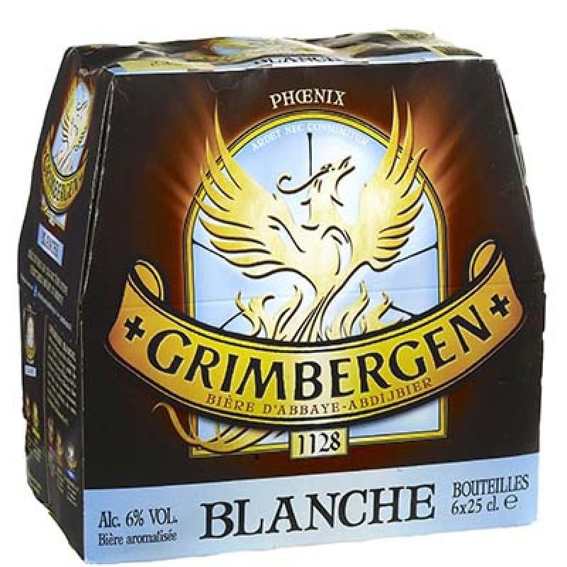 Grimbergen Bière Blanche 6% : Le Pack De 6 Bouteilles 25Cl