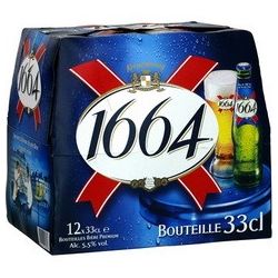 1664 Bière Blonde Premium : Le Pack De 12 Bouteilles 33Cl