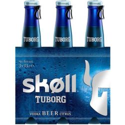 Skøll Bière Aromatisée Tuborg : Le Pack De 3 Bouteilles 33Cl