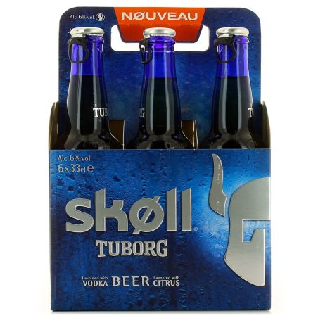 Skøll Bière Aromatisée Tuborg : Le Pack De 6 Bouteilles 33Cl