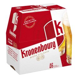 Kronenbourg Bière Blonde : Le Pack De 6 Bouteilles 25Cl