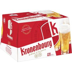 Kronenbourg Bière Blonde 4,2% : Le Pack De 20 Bouteilles 25Cl