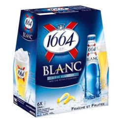 1664 Bière Blanche Blanc : Le Pack De 6 Bouteilles 25Cl