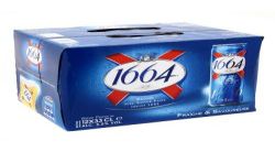 1664 Bière Blonde Premium : Le Pack De 12 Canettes Slim 33Cl
