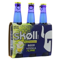 Skøll Bière Aromatisée Vodka Et Citron Vert Tuborg 6% : Le Pack De 3 Bouteilles 33Cl