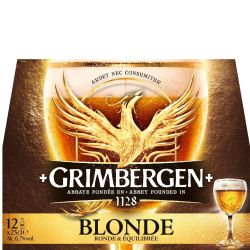 Grimbergen Bière Blonde : Le Pack De 12 Bouteilles 25Cl