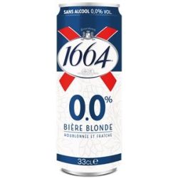 1664 Bière Blonde Sans Alcool Boite 33Cl