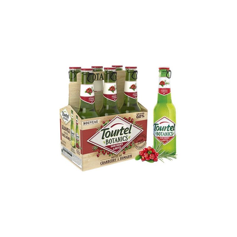 Tourtel Botanics Bière Sans Alcool Cran Roma : Le Pack De 6 Bouteilles 27,5Cl