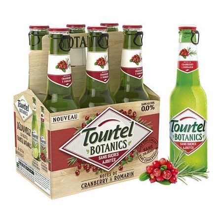 Tourtel Botanics Bière Sans Alcool Cran Roma : Le Pack De 6 Bouteilles 27,5Cl