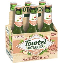Tourtel Botanics Bière Sans Alcool Pêche Blanche Et Thé Vert 6X27.5Cl