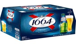 1664 Bière Blonde Premium 5.5% : Le Pack De 20 Bouteilles 25Cl