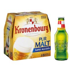 Kronenbourg Bière Blonde Pur Malt Sans Alcool 0,9% Bouteilles 6X25Cl