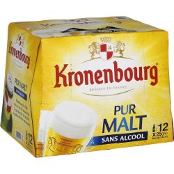 Kronenbourg Bière Blonde Sans Alcool Pur Malt : Le Pack De 12 Bouteilles 25Cl