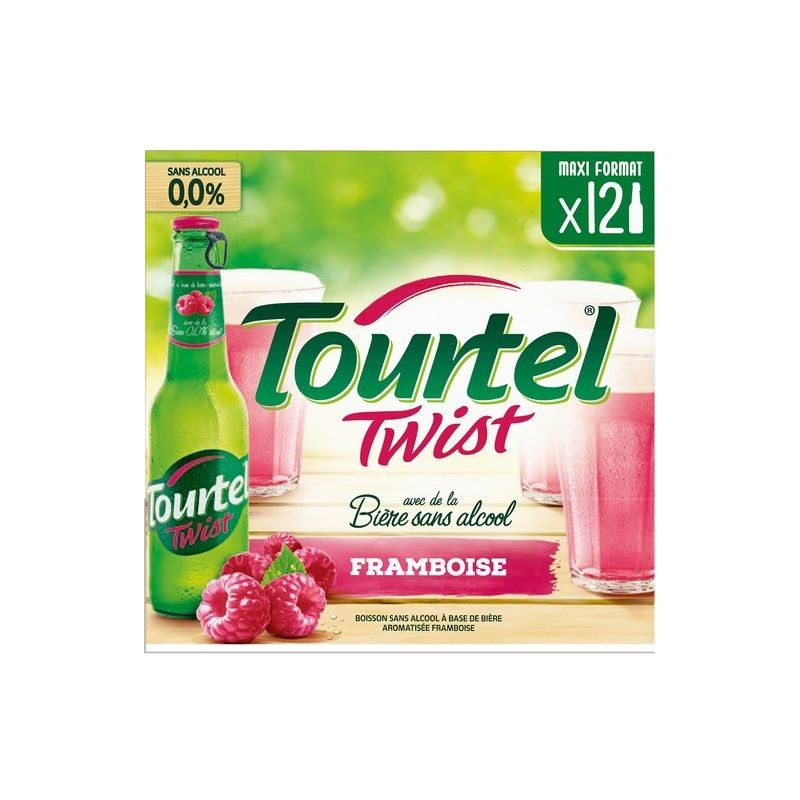 Tourtel Twist Bière Sans Alcool Framboise Bouteilles 12X27,5Cl