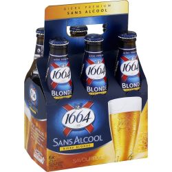 1664 Bière Blonde Sans Alcool : Le Pack De 6 Bouteilles 25Cl