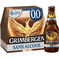 Grimbergen Bière Blonde Sans Alcool 0% 6X25Cl