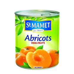 St Mamet Fruits Au Sirop Abricots : La Boite De 480 G Net Égoutté