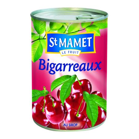 St Mamet Fruits Au Sirop Bigarreaux : La Boite De 240 G Net Égoutté