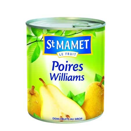 St Mamet Poires Williams Au Sirop : La Boite De 465 G Net Égoutté - 850