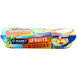 St Mamet Fruits Au Sirop Poires/Pêches/Raisins/Cerises : Les 3 Boites De 80 G Net Égoutté