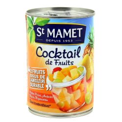 St Mamet Fruits Au Sirop Cocktail : La Boite De 250 G Net Égoutté