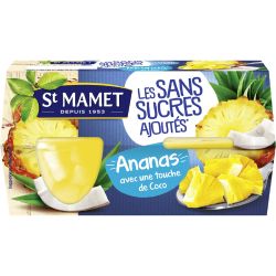 St Mamet Fruits Au Sirop Ananas Coco : Les 4 Pots De 113G
