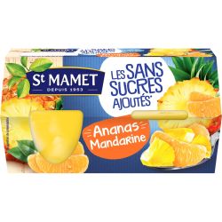 St Mamet Fruits Au Sirop Ananas Et Mandarine : La Boite De 480G